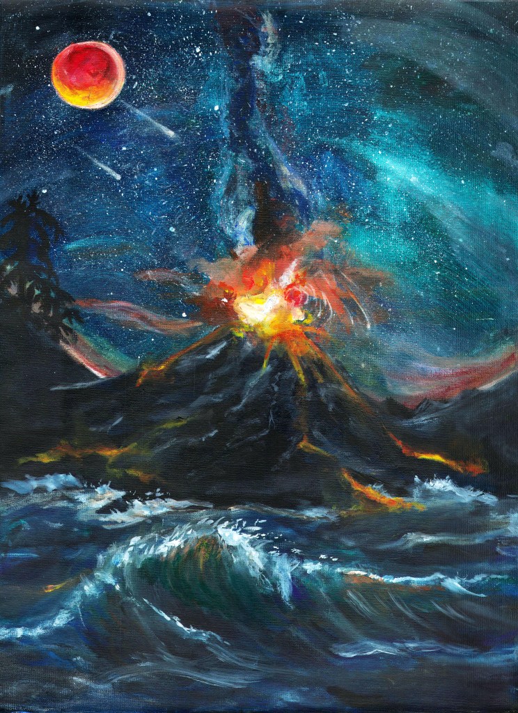 Bones of Starlight fire on all sides cover painting